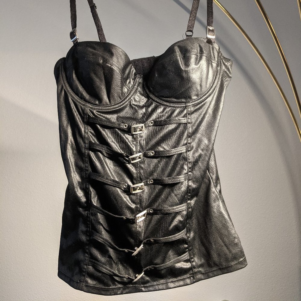 Goth Black Corset Top Size S/M A/B